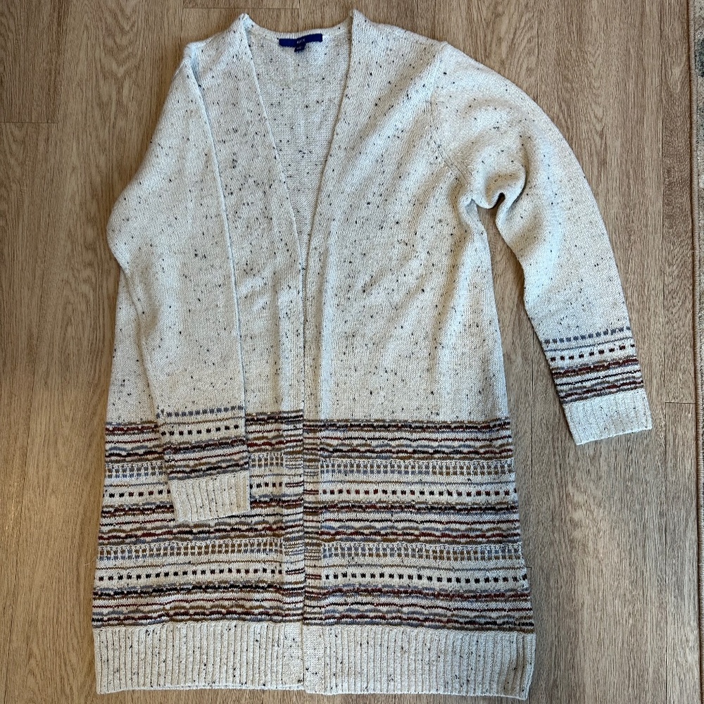 Duster sweater in cream, Apt 9